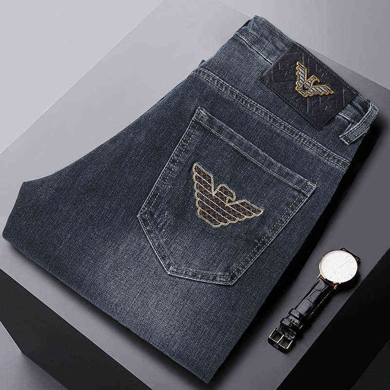 Men's Autumn Jeans Cotton High Elastic Korean Thick Leggings Slim Fit Embroidery Aj, Deep blue
Men's Autumn Jeans Cotton High Elastic Korean Thick Leggings Slim Fit Embroidery Aj, Deep blue