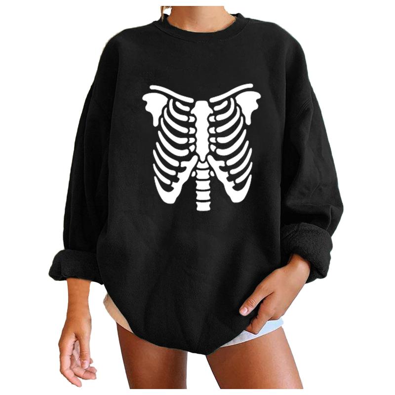 Women's Hoodies & Sweatshirts Skull Print Womens Sweatshirt Halloween Loose Crewneck Long Sleeve Girl Clothes Casual Basic Pullover Bottomin, Black
Women's Hoodies & Sweatshirts Skull Print Womens Sweatshirt Halloween Loose Crewneck Long Sleeve Girl Clothes Casual Basic Pullover Bottomin, Black