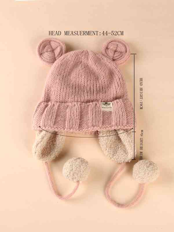 Baby Cartoon Ear Decor Knit Hat SHE
