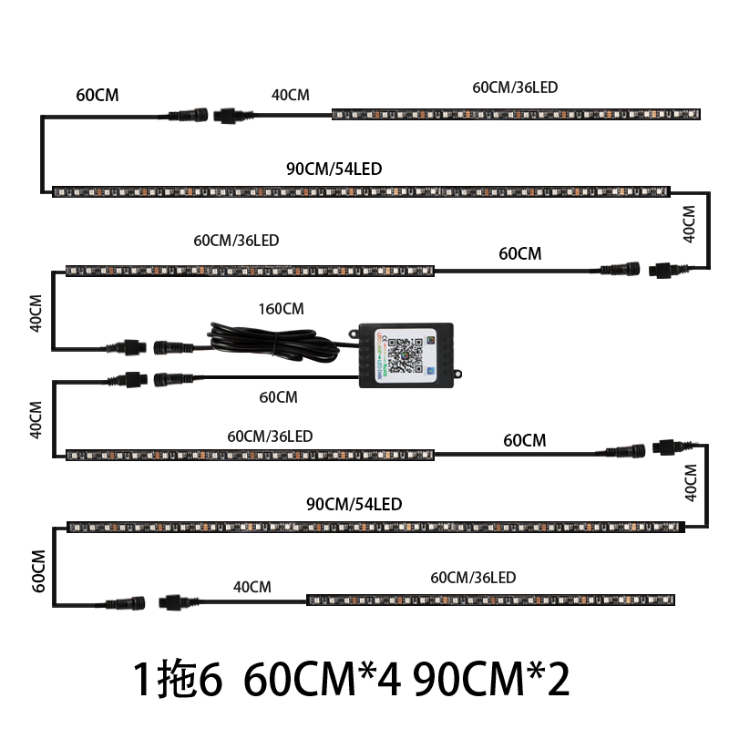 Cars Underbody Ambient Light for Trucks Streamer LED Strip Neon Lights Colorful Flexible RGB App Remote Car Decorative Styling Atmosphere 12v Underglo
