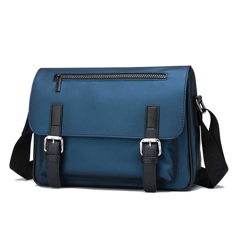 Water Repellent Nylon Business Shoulder Bag For Men Travel Multi-layer Document Bag Large Capacity Laptop Briefcases XA550F 210809