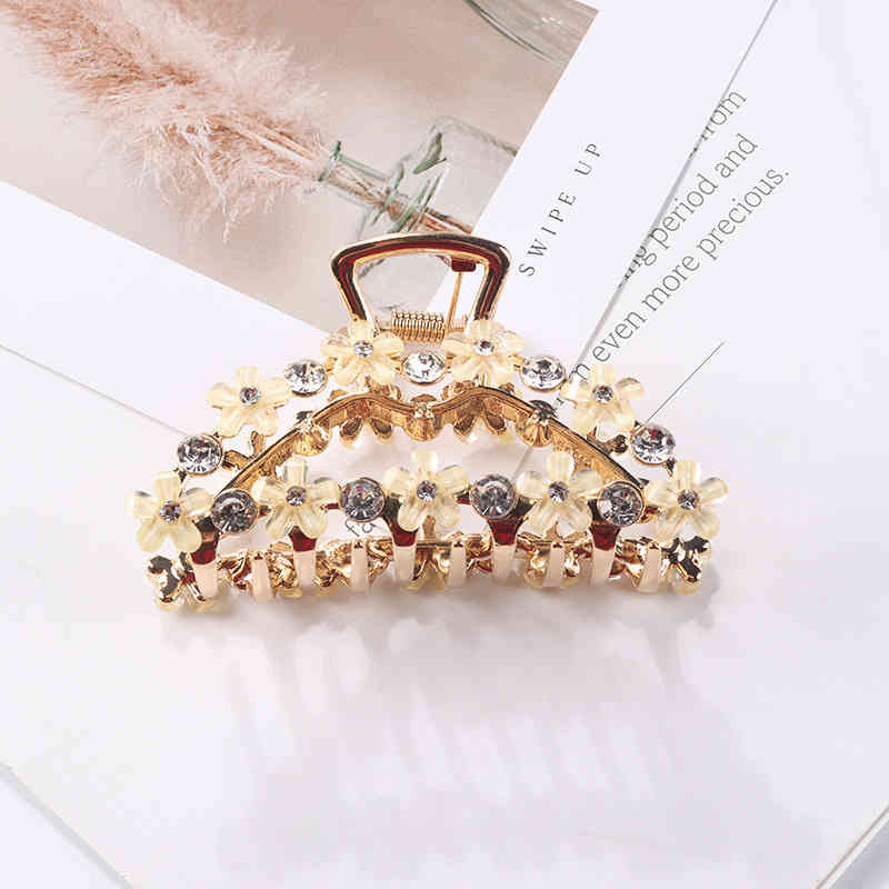 Hair Accessories Jewelry Large pin Grab Clip Bath Fashion Versatile Girl Back of Head Fixed Coil pin Horsetail Net Red pin
