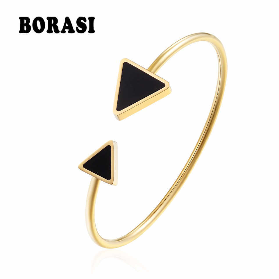Borasi Bracelets & Bangles for Women Geometric Triangle Stainless Steel Charms Bracelet Gold Color Bangles Jewelry Party Gift Q0719
Borasi Bracelets & Bangles for Women Geometric Triangle Stainless Steel Charms Bracelet Gold Color Bangles Jewelry Party Gift Q0719