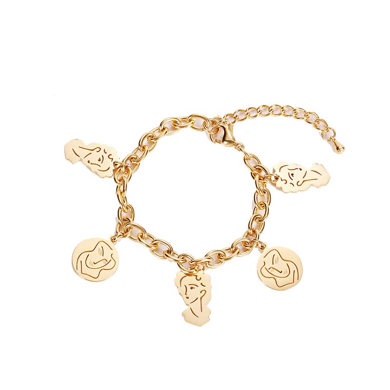 Link, Chain France Matisse Style Bracelet Special Human Face Design Jewelry Bangles Brutalist Accessorie
Link, Chain France Matisse Style Bracelet Special Human Face Design Jewelry Bangles Brutalist Accessorie