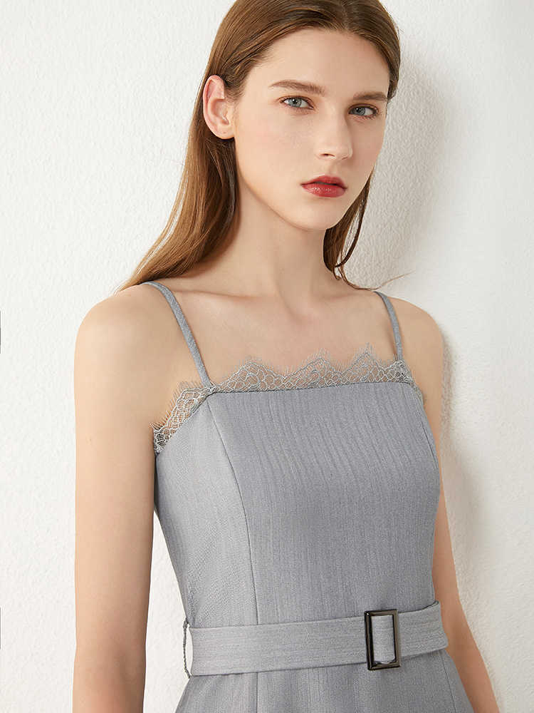 Minimalism Autumn Winter Suit For Women Fashion OLstyle Lace Spliced Mini Skirt Lapel Single-breasted Blazer 12040379 210527