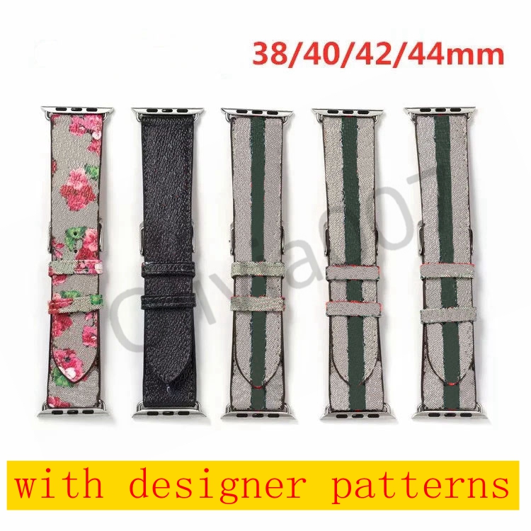 Fashion designer Watchbands Straps Watch Band 42mm 38mm 40mm 44mm iwatch 2 3 4 5 bands Leather Strap Bracelet Beautiful flowers Stripes watchband
Fashion designer Watchbands Straps Watch Band 42mm 38mm 40mm 44mm iwatch 2 3 4 5 bands Leather Strap Bracelet Beautiful flowers Stripes watchband