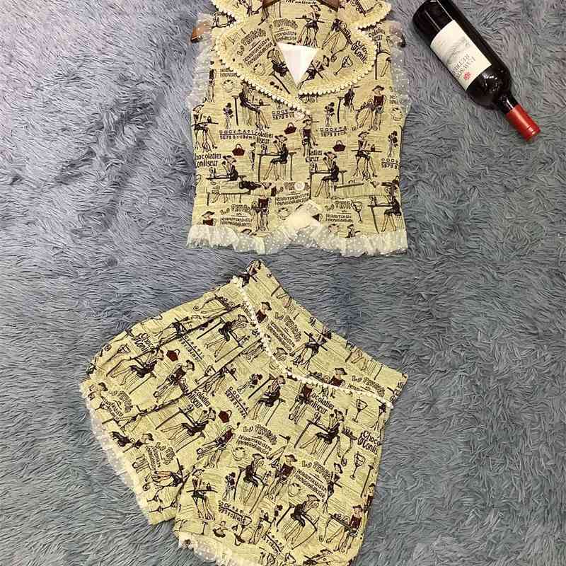 Truevoker Summer Runway Fashion Shorts Set Women Turn Down Collar Beading Jacket + Party Two Piece 210602, Blue
Truevoker Summer Runway Fashion Shorts Set Women Turn Down Collar Beading Jacket + Party Two Piece 210602, Blue