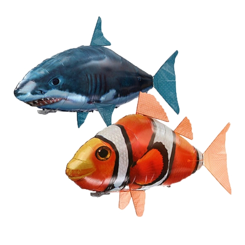 Creative Remote Control Flying Fish Shark Clownfish Electric Air Inflatable Flying Fish Party Decoration RC Animal Toy 211027
Creative Remote Control Flying Fish Shark Clownfish Electric Air Inflatable Flying Fish Party Decoration RC Animal Toy 211027