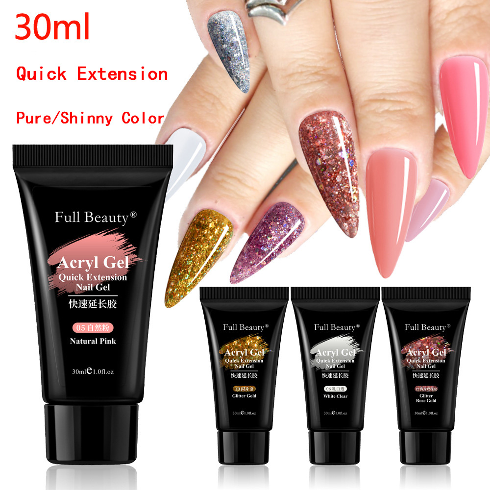 Acrylic Glitter Gel For Nails Extensions Poly UV Builder Gels Nail Polish Lacquer 30ml Finger Beauty Design Manicure Top Base, As picture
Acrylic Glitter Gel For Nails Extensions Poly UV Builder Gels Nail Polish Lacquer 30ml Finger Beauty Design Manicure Top Base, As picture