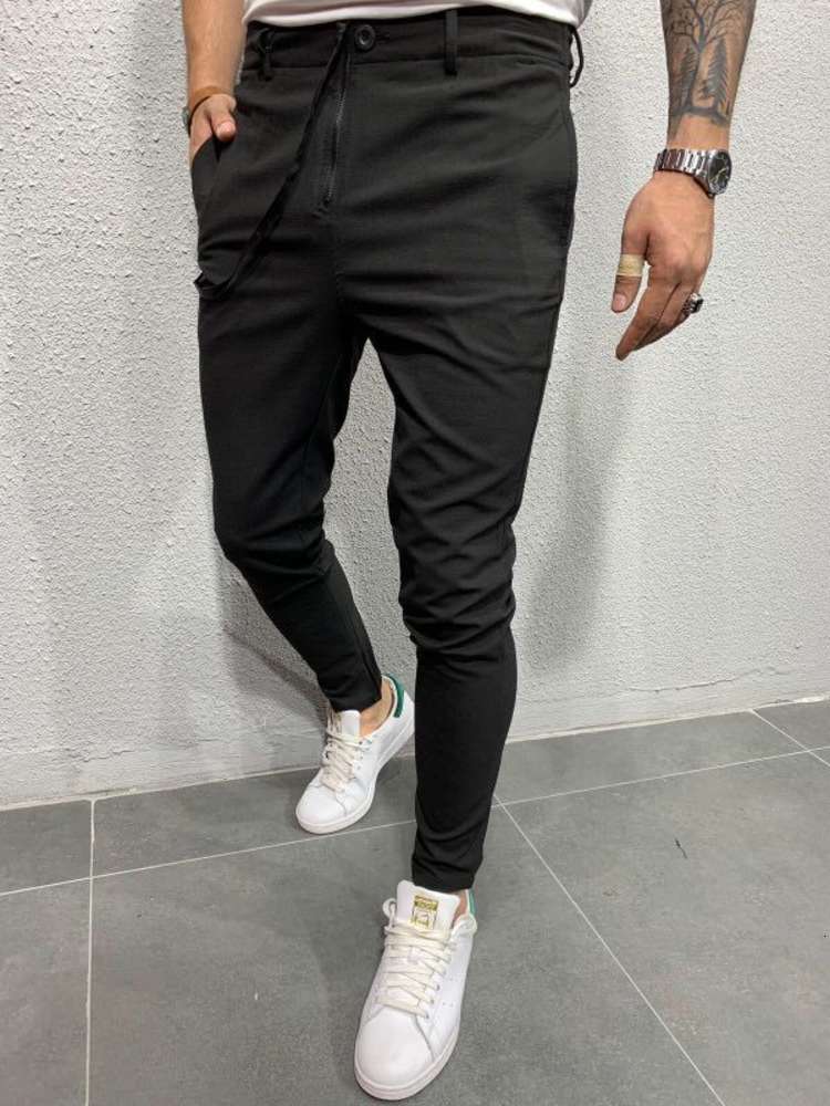 New men's solid color jogging pants fashion casual Leggings