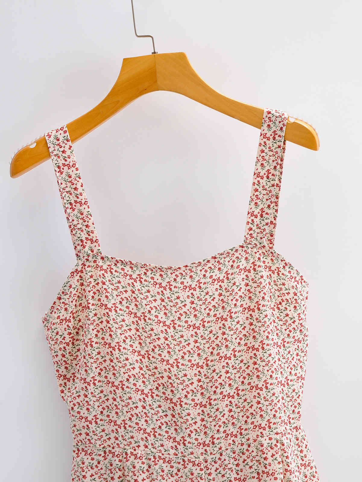 Women's Collar Sleeveless Suspenders Rompers Vintage Fashion Floral Print Back Bow Casual Loose Chic Female Jumpsuit 210507