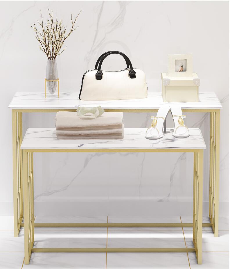 Window display table Commercial Furniture of clothing store women's clothes exhibition rack nano gold solid wood water tables