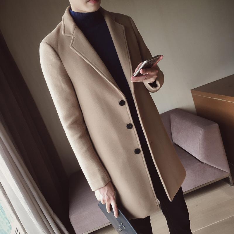 Men's Wool & Blends Autumn Winter Men Turn Down Collar Overcoat Solid Color Slim Fit Male Trench Coat Fashion Mid-long Jacket M-5XL, Black
Men's Wool & Blends Autumn Winter Men Turn Down Collar Overcoat Solid Color Slim Fit Male Trench Coat Fashion Mid-long Jacket M-5XL, Black