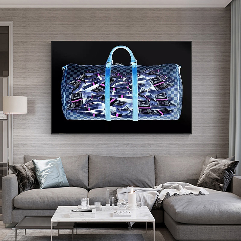 Modular Hd Printed Pictures Modern Home Decoration Bag Money 1 Piece Painting Canvas Poster Frame For Living Room Wall Artwork