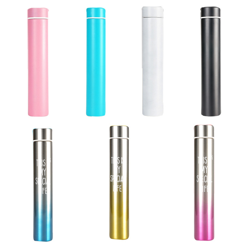 280ML Stainless Steel Vacuum Flask Thermos Bottle Cup Mug Candy Color Lady Insulated Vacuum Slim Water Bottle Glass
280ML Stainless Steel Vacuum Flask Thermos Bottle Cup Mug Candy Color Lady Insulated Vacuum Slim Water Bottle Glass