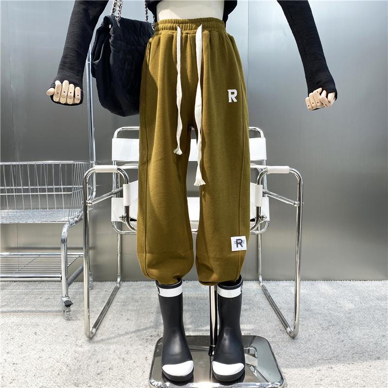 Women's Pants & Capris Plush And Thickened Drawstring Leggings Fashion Label Letter High Waist Slim Versatile Loose Harlan Trousers, Black;white
Women's Pants & Capris Plush And Thickened Drawstring Leggings Fashion Label Letter High Waist Slim Versatile Loose Harlan Trousers, Black;white
