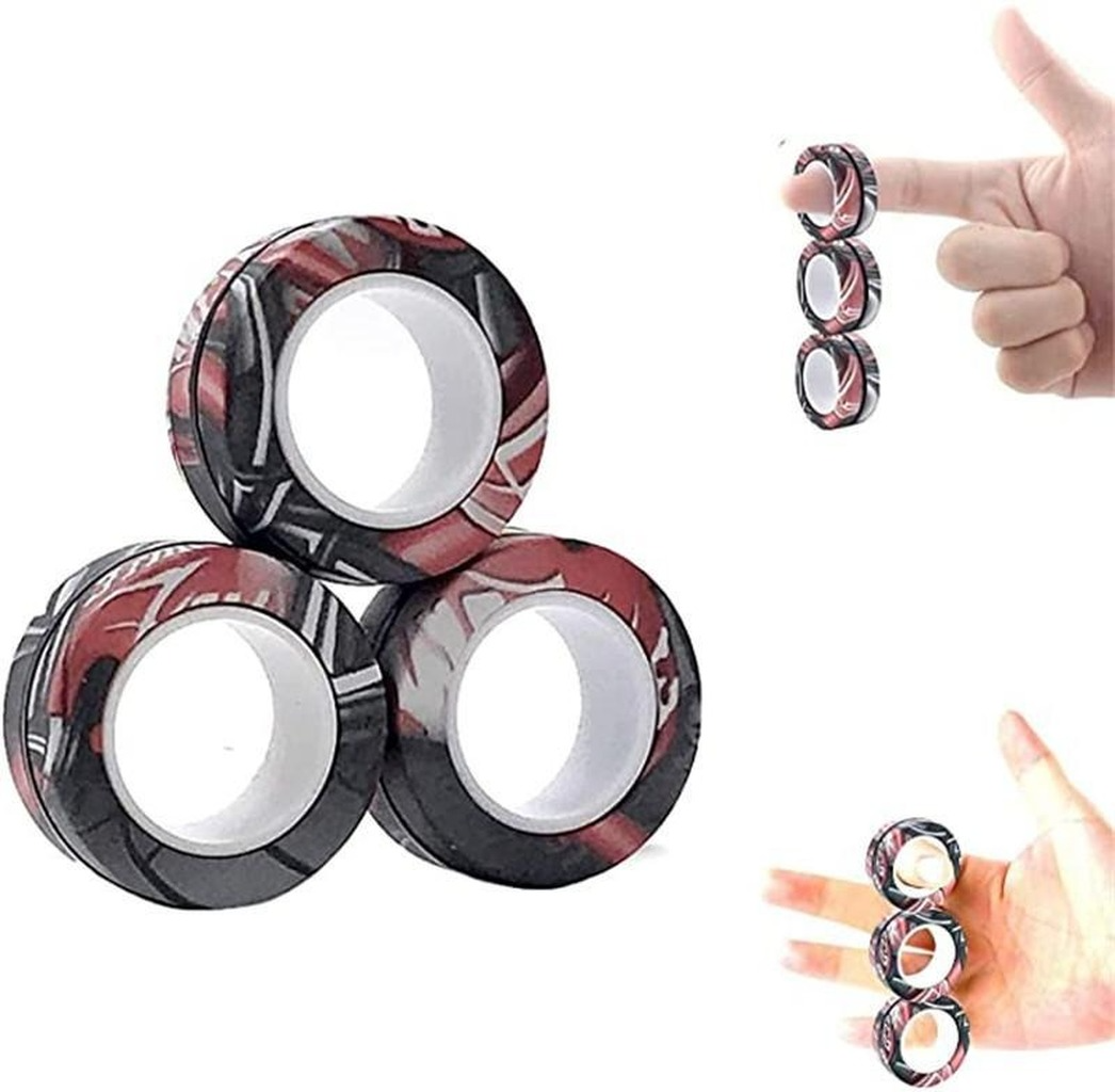 24 Hours DHL! Finger Ring Fidget Magnet Toys Fingers Stacking Toy Set Magnetic Bracelet Magic for Stress Relief Anti-Anxiety gift Tiktok HY02