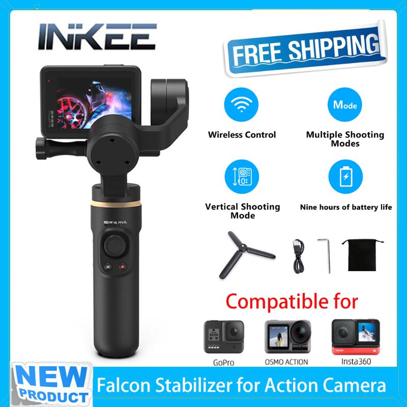 Stabilizers Inkee Falcon 3-Axis Action Camera Stabilizer Vlog Handheld Gimbal Bluetooth Hero 5/6/7/8/9 Dji OSMO Insta360
Stabilizers Inkee Falcon 3-Axis Action Camera Stabilizer Vlog Handheld Gimbal Bluetooth Hero 5/6/7/8/9 Dji OSMO Insta360