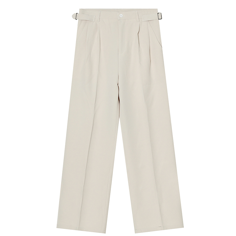 IEFB men's summer suit pants Korean casual loose straight trousers trend solid color causal wide leg pants black 9Y7447 210524