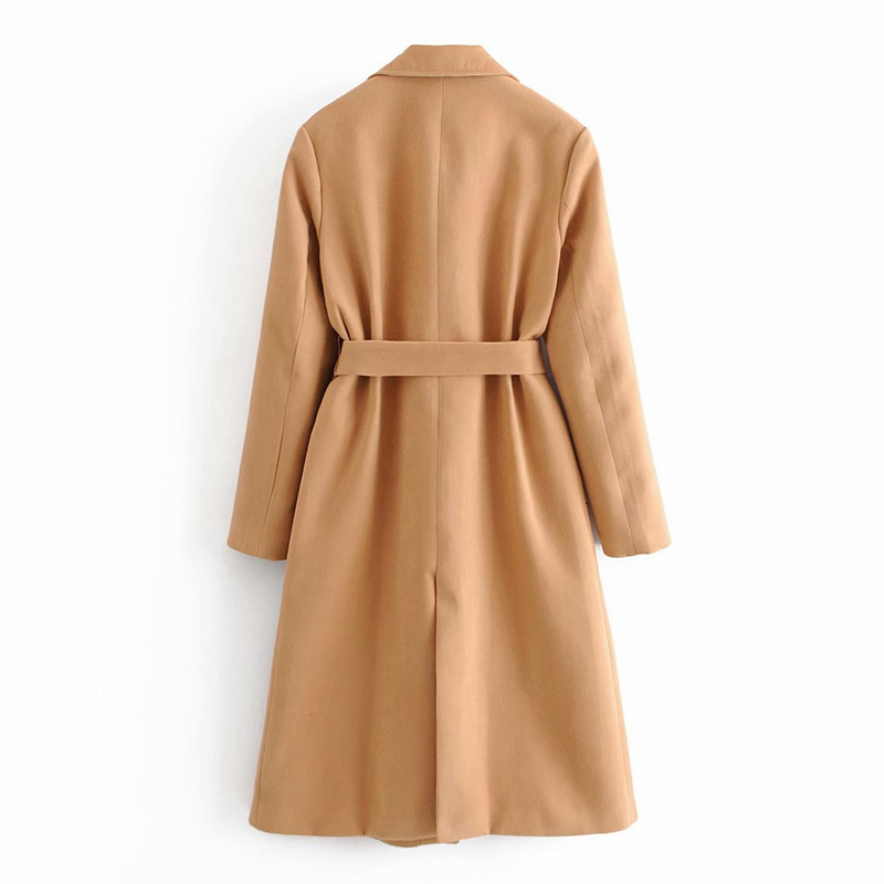 women's wool & blends long-winded waistcoat, stylish khaki fashion with sleeve pockets outer garments female autumn winter dg52, Black
women's wool & blends long-winded waistcoat, stylish khaki fashion with sleeve pockets outer garments female autumn winter dg52, Black