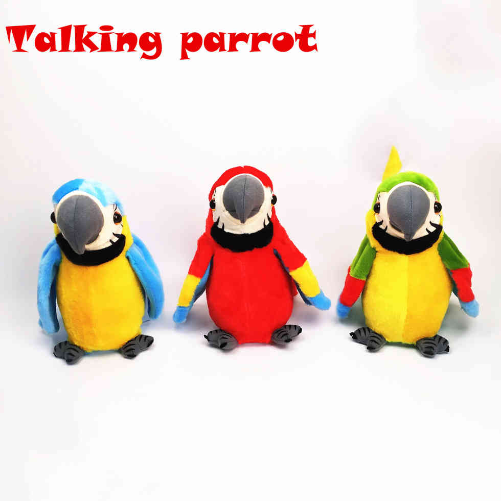 Pet Toy Cute Electric Talking Parrot Soft Toy Talking Record Soft Toy Of Electronic Bird Waving Its Wings Repeatedly