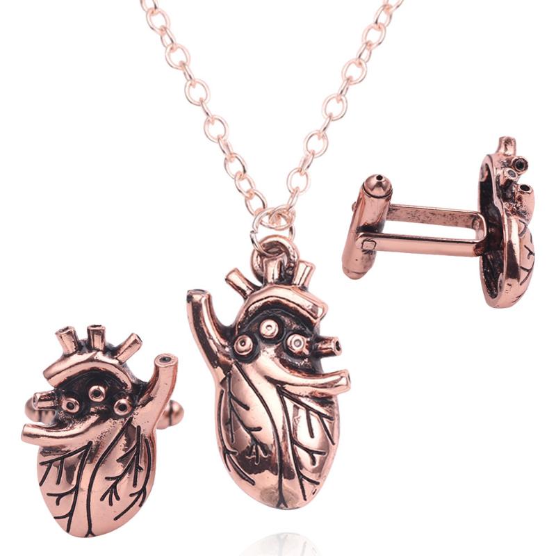 Wedding Jewelry Sets Fashion Punk Necklace Vintage Statement Heart Pendant Necklaces Cufflinks Brooch Set For Women Christmas Gifts, Slivery;golden
Wedding Jewelry Sets Fashion Punk Necklace Vintage Statement Heart Pendant Necklaces Cufflinks Brooch Set For Women Christmas Gifts, Slivery;golden