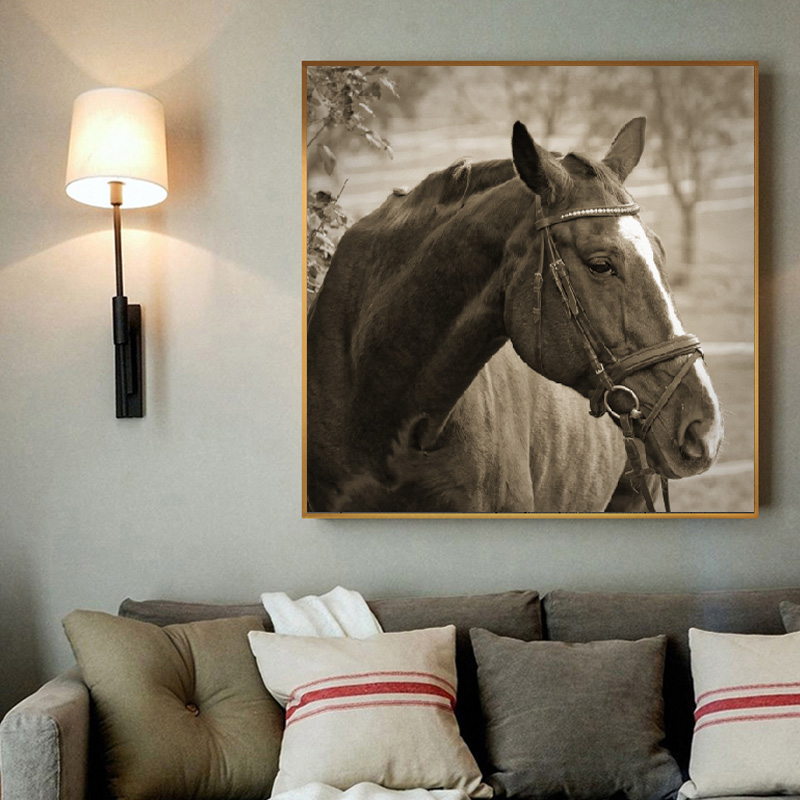 Vintage Horse Poster Canvas Painting Wall Art Animal Picture HD Print For Living Room Bedroom Decoration Cuadros No Frame