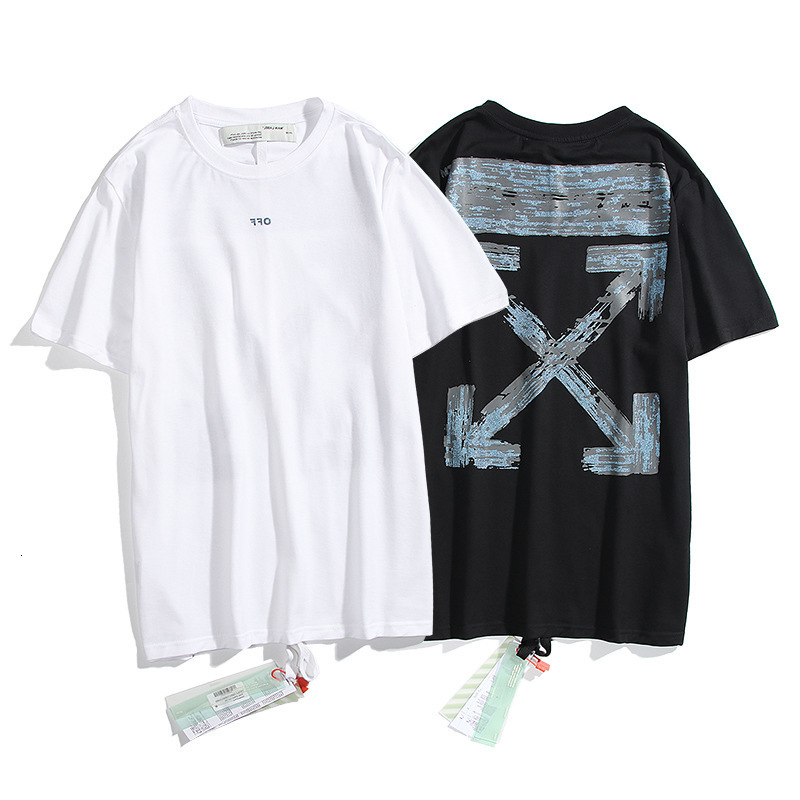 Off Style White Arrstyle Print Short Sleeve T-shirt Street Fashion Brand Summer Men's and Women's Round Neck Backing t, White;black
Off Style White Arrstyle Print Short Sleeve T-shirt Street Fashion Brand Summer Men's and Women's Round Neck Backing t, White;black