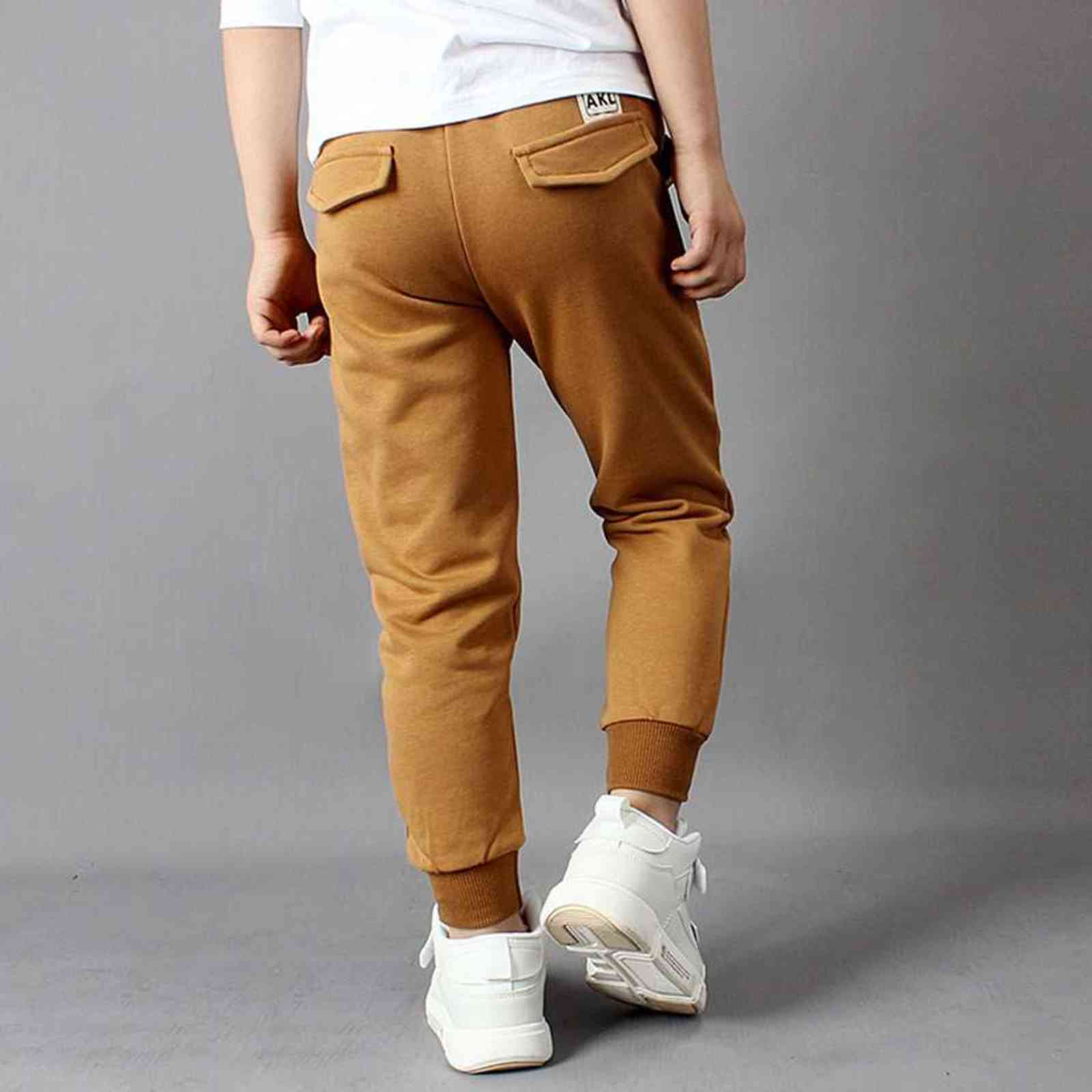 Boys Sport Pants Children Casual Cotton Spring Autumn Long Trousers Kids Letter Clothing Elastic Waist Jogger Pant 211103