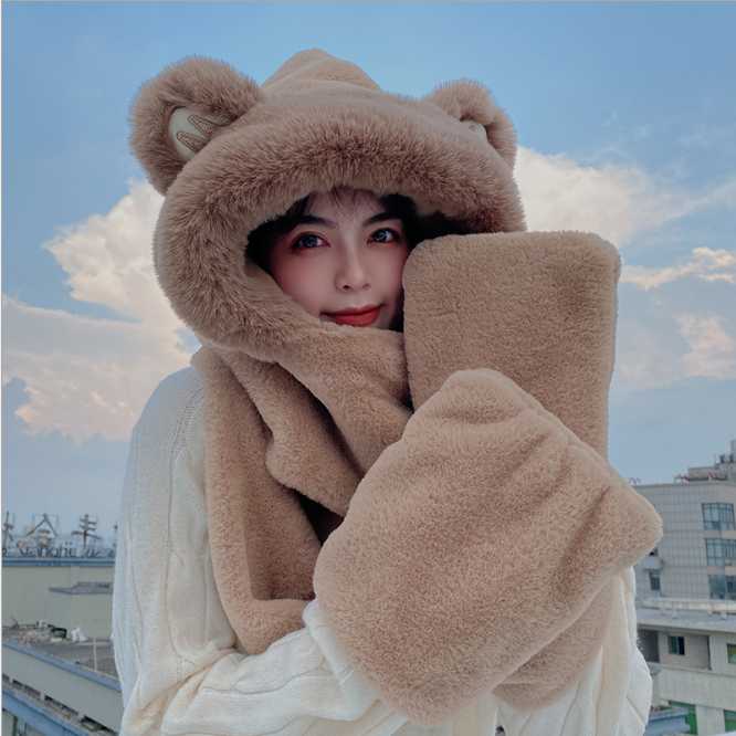 Hats, Scarves & Gloves Sets Khaki Cartoon Bear Korean Plush Bomber Hats Fur Hat Scarf 3in1 Set Wraps Furry Cap Head Warmer Outdoor Earflap G
Hats, Scarves & Gloves Sets Khaki Cartoon Bear Korean Plush Bomber Hats Fur Hat Scarf 3in1 Set Wraps Furry Cap Head Warmer Outdoor Earflap G