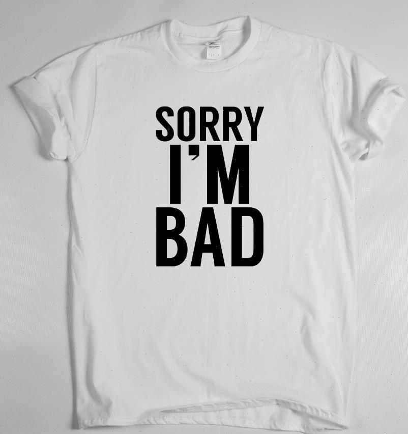 sorry im bad letters women print cotton casual funny tee hipster drop ship z 608, White
sorry im bad letters women print cotton casual funny tee hipster drop ship z 608, White