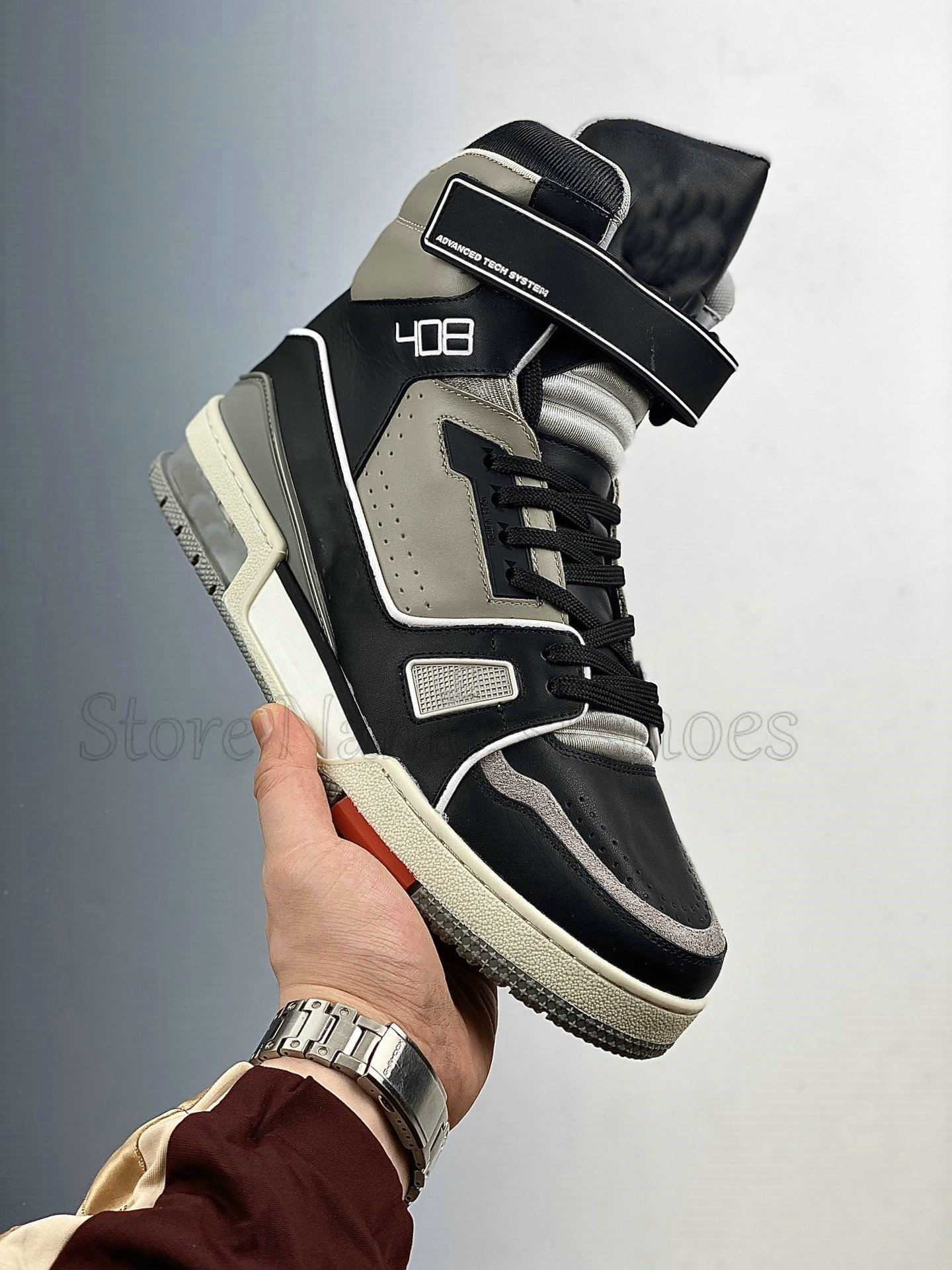 TRAINER HighTop Sneakers 408 508 Boots Mens Designer Transparent Leather Shoes Luxurys Brand Mans Trainers Runner Casual Shoe Rubber Sneaker, Customize
TRAINER HighTop Sneakers 408 508 Boots Mens Designer Transparent Leather Shoes Luxurys Brand Mans Trainers Runner Casual Shoe Rubber Sneaker, Customize