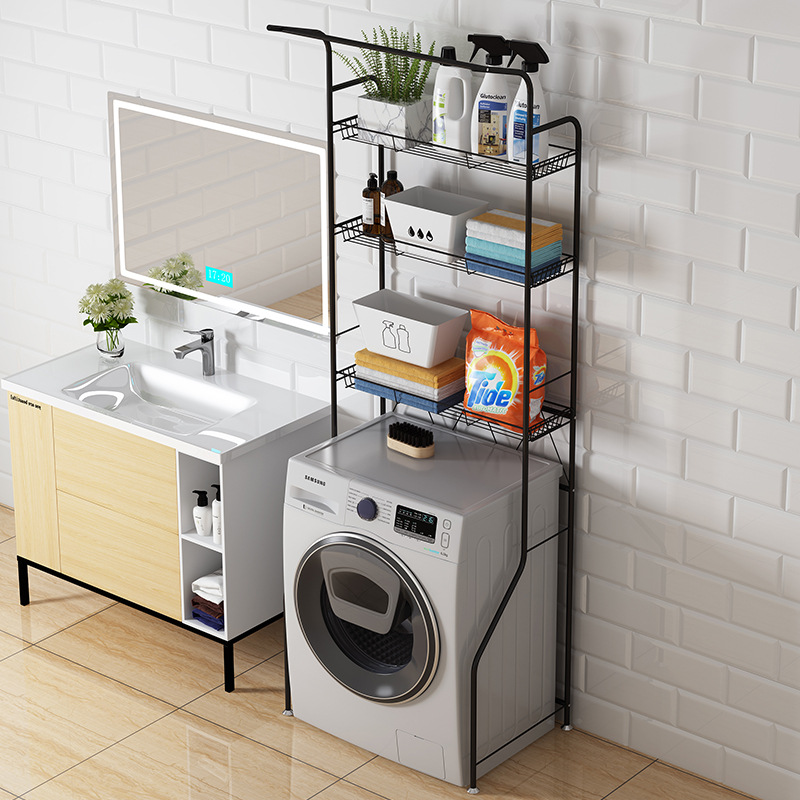 Bahtroom Over The Toilet Rack Multifunction Storage Shelf Balcony Washing Machine Storage Rack for Kitchen Space Saver Organizer
Bahtroom Over The Toilet Rack Multifunction Storage Shelf Balcony Washing Machine Storage Rack for Kitchen Space Saver Organizer