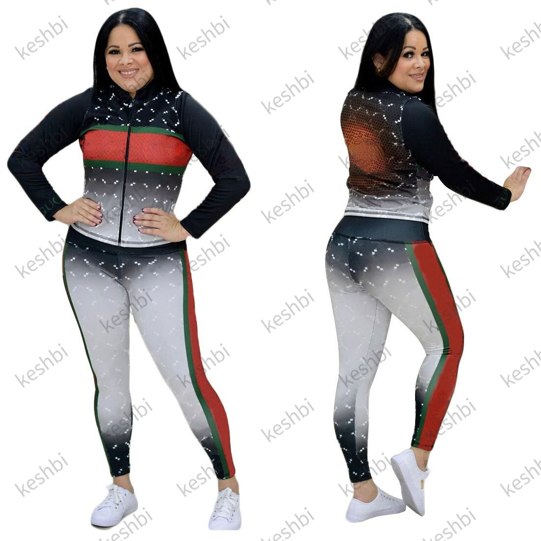 Women Tracksuits Casual Stand Collar Slim Fit High Street Sportwear Two Piece Suit, G05
Women Tracksuits Casual Stand Collar Slim Fit High Street Sportwear Two Piece Suit, G05