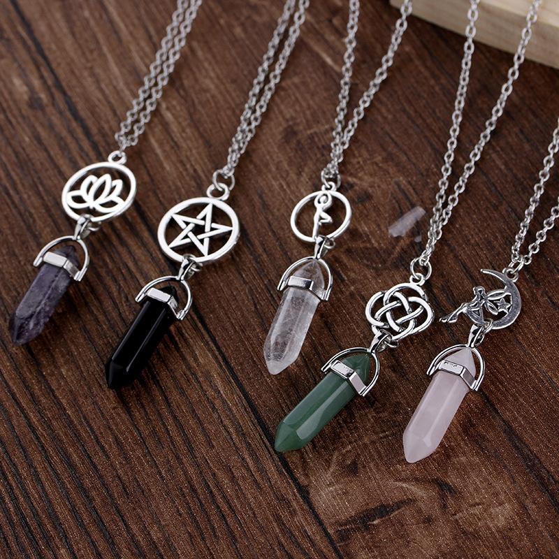 Pendant Necklaces Natural Stone Reiki Chakra Protection Necklace Wicca Witchy Witch Pagan Esoteric Divination Gothic Women Jewelry Gift
Pendant Necklaces Natural Stone Reiki Chakra Protection Necklace Wicca Witchy Witch Pagan Esoteric Divination Gothic Women Jewelry Gift
