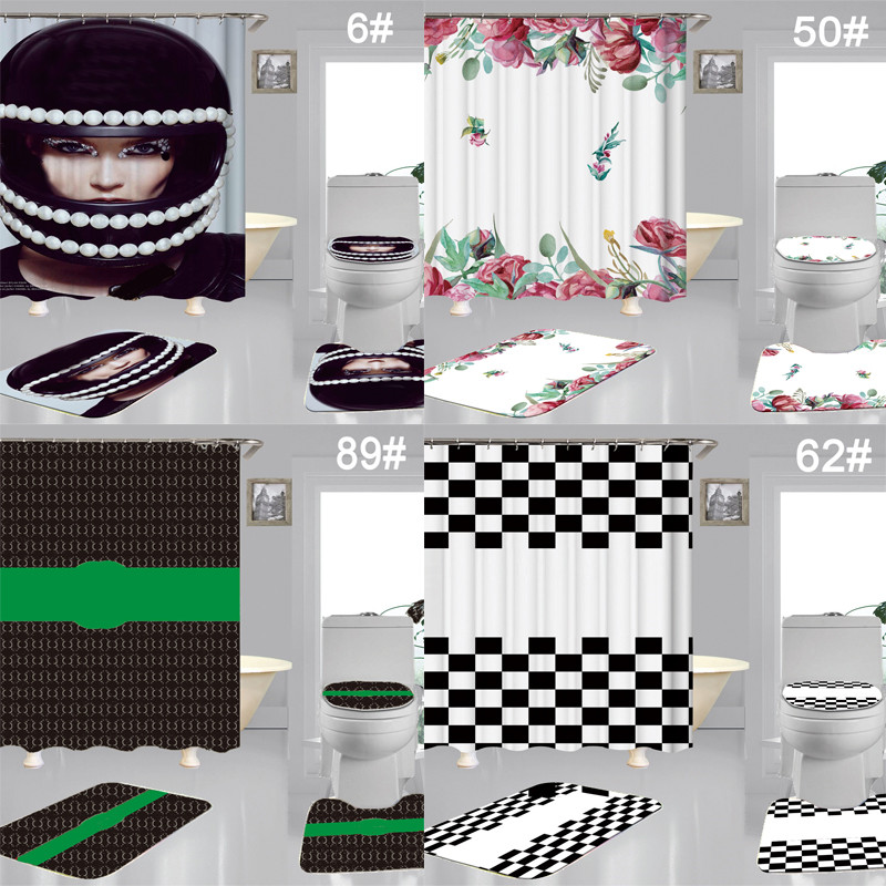 Classic Letters Printed Shower Curtains Designer Pattern Bath Curtain Mats Water Absorbent Bathroom Toilet Seat Covers
Classic Letters Printed Shower Curtains Designer Pattern Bath Curtain Mats Water Absorbent Bathroom Toilet Seat Covers