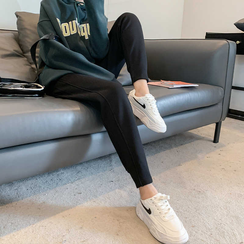 Pack of 2 Pcs Sweatpants Women Streetwear Harlan Plus Velvet Thick Casual Pants Jogger Mujer Fashion All-Match Trousers 211115