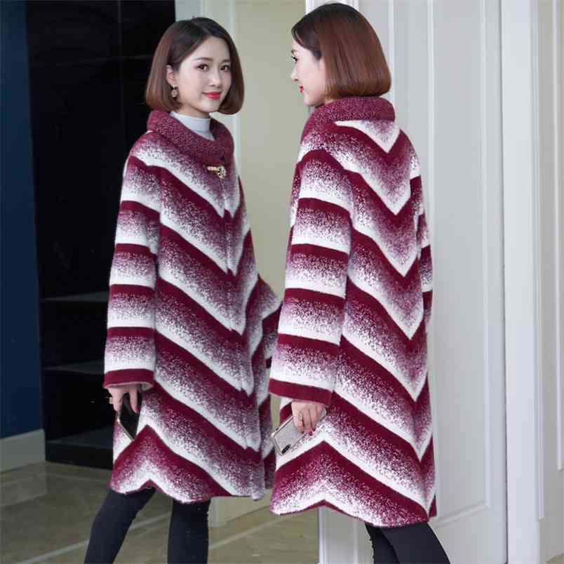 Fur Winter Casual Solid Teddy Coat Women Long Sleeve Fleece Jacket Turn Down Collar Lamb Outerwear Fourrure Fasion 210427