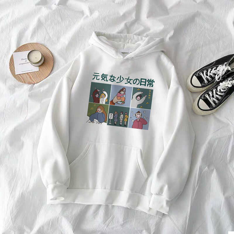 Winter Japanese cartoon cute Vintage cLetter printed large size fashion loose Harajuku Ulzzang female ins hooded sweatshirt 210608, Bai04
Winter Japanese cartoon cute Vintage cLetter printed large size fashion loose Harajuku Ulzzang female ins hooded sweatshirt 210608, Bai04