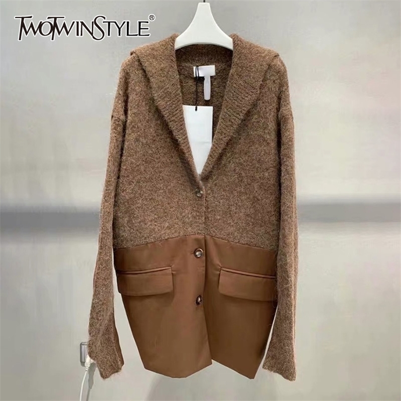 Patchwork Casual Sweater For Women V Neck Long Sleeve Loose Knitted Cardigans Female Fashion Clothing Stylish 210524, Brown
Patchwork Casual Sweater For Women V Neck Long Sleeve Loose Knitted Cardigans Female Fashion Clothing Stylish 210524, Brown