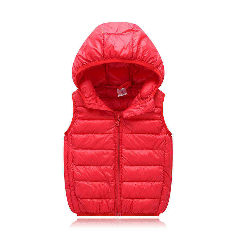 Fashion Kids Vest Children's Hooded Spring Autumn winter Waistcoats Boys Outerwear toddler Coats Teenage baby girl clothes 211203