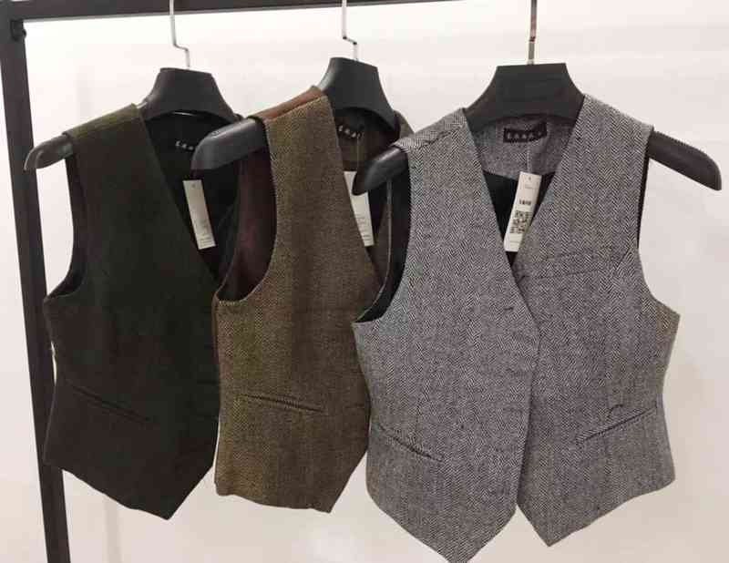 spring suit vest ladies waistcoat short jacket Casual ol Coat women 3xl 211220