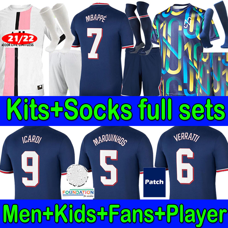 French club Full Sets 21/22 Player Version soccer jerseys 4th MBAPPE VERRATTI KEAN 2021 DI MARIA KIMPEMBE Fans Version Adult+Kids Kits+Socks Football Shirts jersey, 20 21 4th player
French club Full Sets 21/22 Player Version soccer jerseys 4th MBAPPE VERRATTI KEAN 2021 DI MARIA KIMPEMBE Fans Version Adult+Kids Kits+Socks Football Shirts jersey, 20 21 4th player