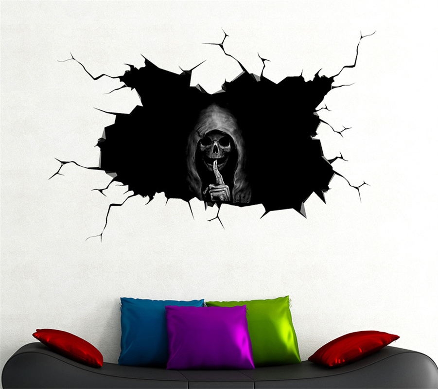 New Auto Skull Stickers Removable Halloween Horrible DIY Graffiti Decals For Luggage Motorcycle iPad Scooter Games Skateboard Guitar Toys Wall Gift