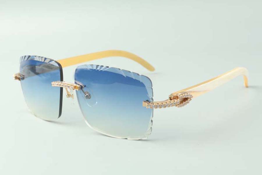 2021 cutting lens medium diamonds sunglasses 3524020, natural white buffalo horns temples glasses, size: 58-18-140mm
2021 cutting lens medium diamonds sunglasses 3524020, natural white buffalo horns temples glasses, size: 58-18-140mm