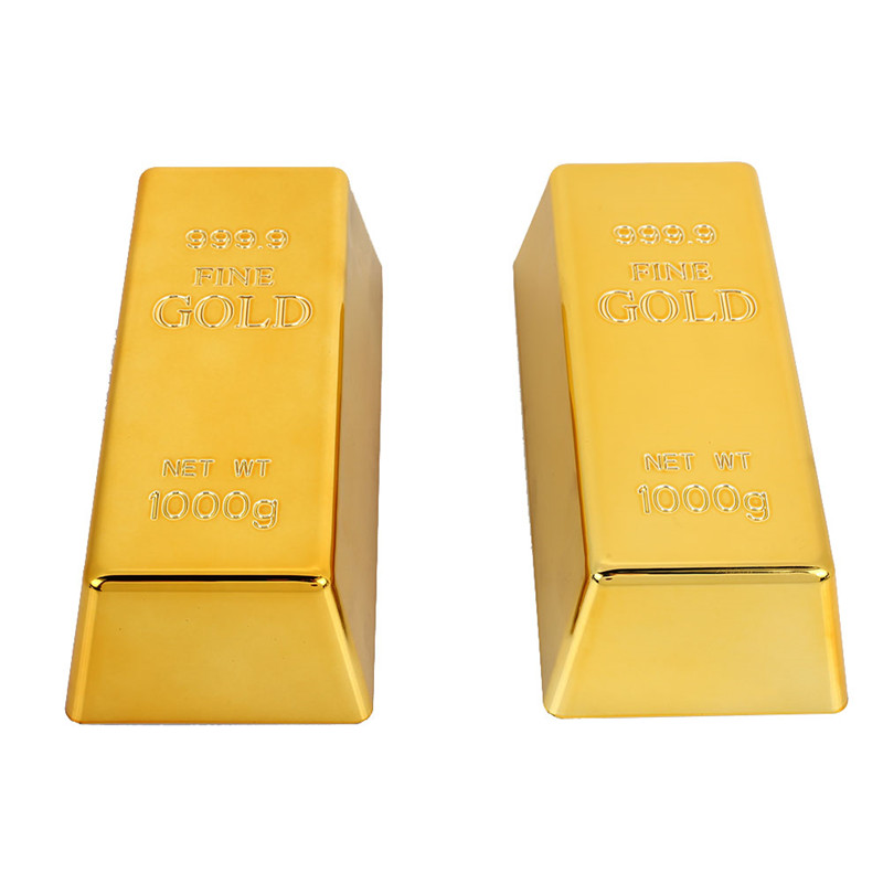 Fake Gold Bar Plastic Golden Home Decor Bullion Bar Simulation Decoration For Movie Props2758987