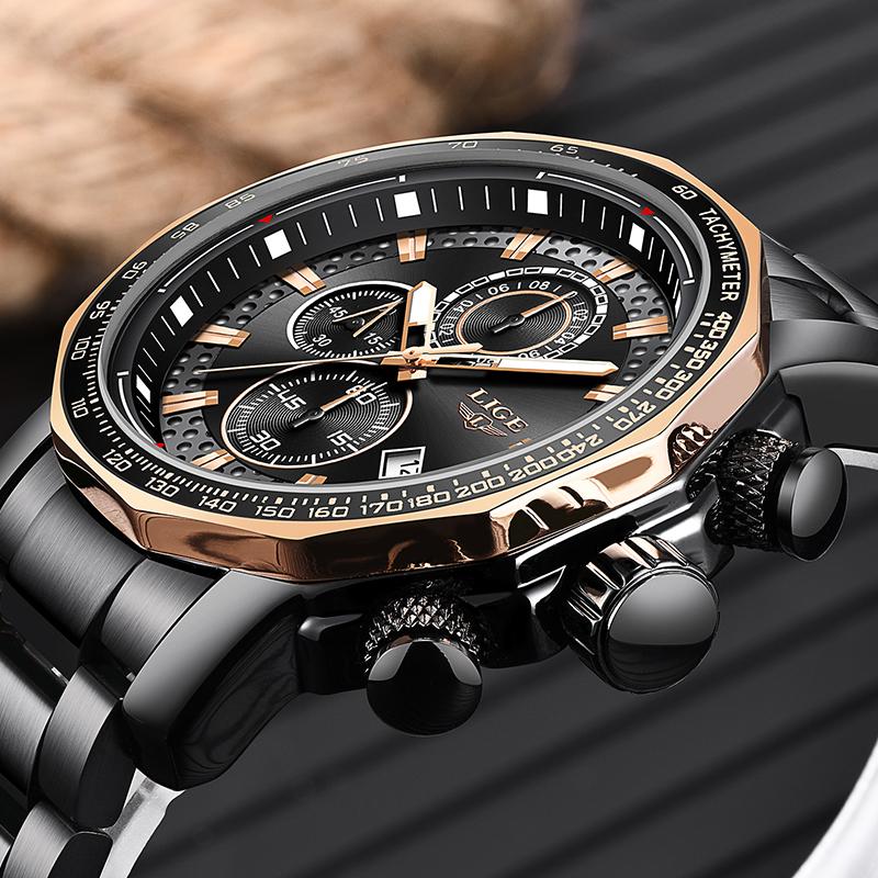Wristwatches LIGE Fashion Black Mens Watches Top Military Watch Men Big Dial Waterproof Quartz Sport Relogio Masculino+Box, Silver white
Wristwatches LIGE Fashion Black Mens Watches Top Military Watch Men Big Dial Waterproof Quartz Sport Relogio Masculino+Box, Silver white