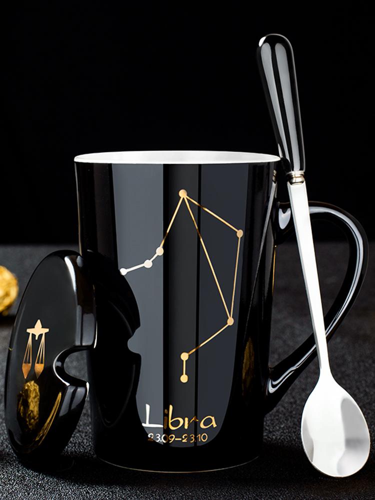 Mugs Constellation Cup Creative Personality Ceramic Mug With Cover Spoon Lovers Drinking Household Coffee
Mugs Constellation Cup Creative Personality Ceramic Mug With Cover Spoon Lovers Drinking Household Coffee