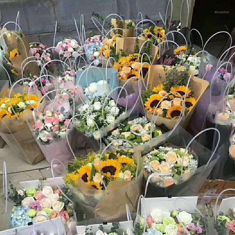 Gift Wrap Transparent Trapezoidal Plastic Bags Flower Packing Box Storage Handle Tote Home Wedding Holiday Decor Roses Bag
Gift Wrap Transparent Trapezoidal Plastic Bags Flower Packing Box Storage Handle Tote Home Wedding Holiday Decor Roses Bag