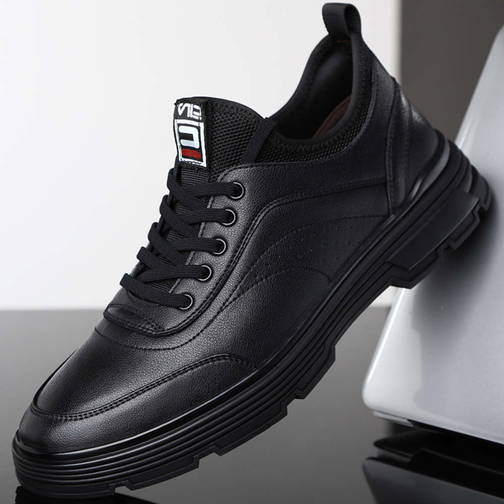 Casual shoes Spring and autumn leather shoes men's versatile trend Korean casual breathable soft sole business 5HBO ULDL, Black
Casual shoes Spring and autumn leather shoes men's versatile trend Korean casual breathable soft sole business 5HBO ULDL, Black